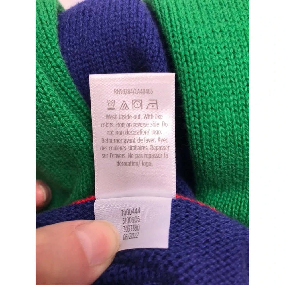 Gymboree‎ Kids Size 6 Snowman Cotton Knit Sweater Blue Green Holiday Christmas